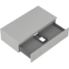 Mexen Rivel bathroom cabinet under sink 90 cm with countertop, 1 drawer, grooved, matte gray - 91A20-09023-1-BFC62