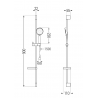 Mexen DS75 sliding shower set, Chrome - 785754583-02
