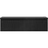 Mexen Rivel bathroom cabinet with countertop 90 cm, 1 drawer, grooved, matte black - 91A20-09023-1-BFC71