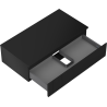Mexen Rivel bathroom cabinet with countertop 90 cm, 1 drawer, grooved, matte black - 91A20-09023-1-BFC71