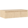 Mexen Rivel bathroom cabinet with countertop 90 cm, 1 drawer, grooved, oak - 91A20-09023-1-BFC81