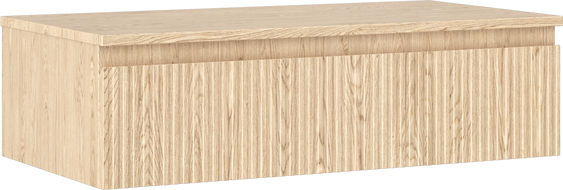 Mexen Rivel bathroom cabinet with countertop 90 cm, 1 drawer, grooved, oak - 91A20-09023-1-BFC81