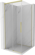Mexen Rox 110 x 110 cm Sliding Shower Enclosure, Transparent, Gold - 8C2-110-110-50-00
