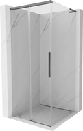 Mexen Rox L sliding shower cabin 90 x 90 cm, transparent, gun metal - 8C2L-090-090-95-00