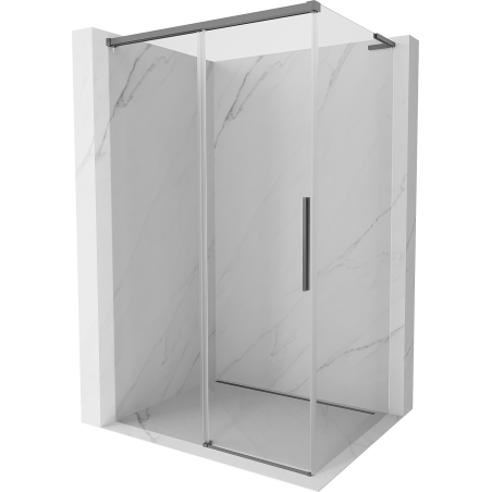 Mexen Rox L sliding shower enclosure 100 x 110 cm, transparent, gun metal - 8C2L-100-110-95-00