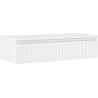 Mexen Rivel bathroom cabinet for countertop 100 cm with top, 1 drawer, grooved, white matte - 91A20-10023-1-BFC01