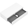 Mexen Rivel 100 cm Under-Sink Bathroom Cabinet with Countertop, 1 Grooved Drawer, Matte White - 91A20-10023-1-BFC01