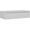 Mexen Rivel bathroom vanity cabinet 100 cm with countertop, 1 drawer, grooved, matte gray - 91A20-10023-1-BFC62