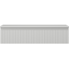 Mexen Rivel bathroom vanity cabinet 100 cm with countertop, 1 drawer, grooved, matte gray - 91A20-10023-1-BFC62