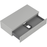 Mexen Rivel bathroom vanity cabinet 100 cm with countertop, 1 drawer, grooved, matte gray - 91A20-10023-1-BFC62