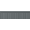Mexen Rivel bathroom cabinet under sink 100 cm with countertop, 1 drawer, grooved, matte graphite - 91A20-10023-1-BFC66