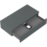 Mexen Rivel 100 cm bathroom under-sink cabinet with countertop, 1 drawer, grooved, matte graphite - 91A20-10023-1-BFC66