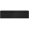 Mexen Rivel bathroom vanity unit 100 cm with countertop, 1 drawer, fluted, black matte - 91A20-10023-1-BFC71