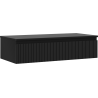 Mexen Rivel bathroom vanity unit 100 cm with countertop, 1 drawer, fluted, black matte - 91A20-10023-1-BFC71