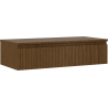 Mexen Rivel bathroom cabinet under sink 100 cm with countertop, 1 drawer, grooved, walnut - 91A20-10023-1-BFC86
