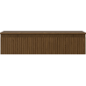 Mexen Rivel bathroom cabinet under sink 100 cm with countertop, 1 drawer, grooved, walnut - 91A20-10023-1-BFC86
