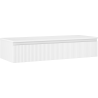 Mexen Rivel 120 cm Under Sink Bathroom Cabinet with Countertop, 1 Drawer, Fluted, Matte White - 91A20-12023-1-BFC01