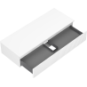 Mexen Rivel 120 cm Under-Sink Bathroom Cabinet with Countertop, 1 Drawer, Grooved, White Matte - 91A20-12023-1-BFC01