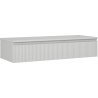 Mexen Rivel bathroom cabinet for washbasin 120 cm with countertop, 1 drawer, fluted, gray matte - 91A20-12023-1-BFC62