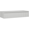 Mexen Rivel bathroom cabinet under-sink 120 cm with countertop, 1 drawer, fluted, matte gray - 91A20-12023-1-BFC62