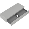 Mexen Rivel bathroom cabinet for washbasin 120 cm with countertop, 1 drawer, fluted, gray matte - 91A20-12023-1-BFC62