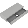 Mexen Rivel bathroom cabinet under-sink 120 cm with countertop, 1 drawer, fluted, matte gray - 91A20-12023-1-BFC62