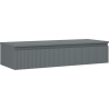 Mexen Rivel 120 cm Bathroom Vanity with Countertop, 1 Drawer, Grooved, Matte Graphite - 91A20-12023-1-BFC66