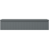 Mexen Rivel 120 cm Bathroom Vanity with Countertop, 1 Drawer, Fluted, Matte Graphite - 91A20-12023-1-BFC66