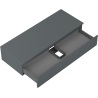 Mexen Rivel 120 cm Bathroom Vanity with Countertop, 1 Drawer, Fluted, Matte Graphite - 91A20-12023-1-BFC66