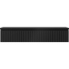 Mexen Rivel 120 cm bathroom cabinet with countertop, 1 drawer, ribbed, matte black - 91A20-12023-1-BFC71