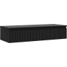Mexen Rivel 120 cm bathroom cabinet with countertop, 1 drawer, ribbed, matte black - 91A20-12023-1-BFC71