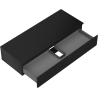 Mexen Rivel 120 cm bathroom cabinet with countertop, 1 drawer, ribbed, matte black - 91A20-12023-1-BFC71