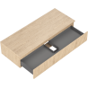 Mexen Rivel bathroom cabinet for washbasin 120 cm with countertop, 1 drawer, grooved, oak - 91A20-12023-1-BFC81