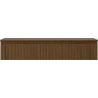 Mexen Rivel bathroom cabinet 120 cm with countertop, 1 drawer, fluted, walnut - 91A20-12023-1-BFC86