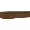 Mexen Rivel bathroom cabinet 120 cm with countertop, 1 drawer, fluted, walnut - 91A20-12023-1-BFC86