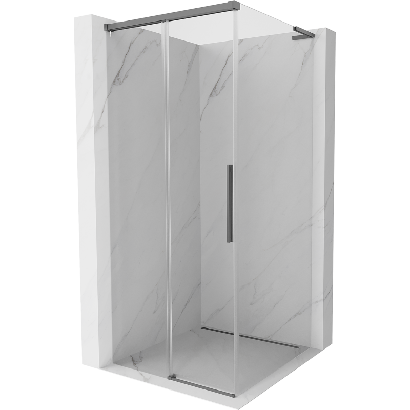 Mexen Rox L sliding shower enclosure 120 x 120 cm, transparent, gun metal - 8C2L-120-120-95-00