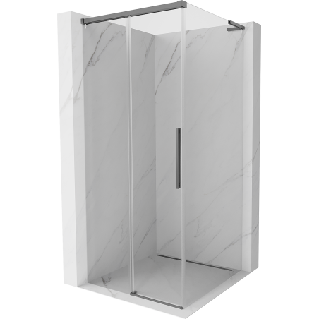 Mexen Rox L sliding shower cabin 120 x 120 cm, transparent, gun metal - 8C2L-120-120-95-00