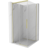 Mexen Rox sliding shower enclosure 120 x 120 cm, transparent, gold - 8C2-120-120-50-00