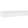 Mexen Rivel 140 cm Bathroom Cabinet with Countertop, 1 Drawer, Fluted, Matte White - 91A20-14023-1-BFC01