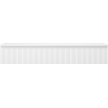 Mexen Rivel 140 cm Bathroom Cabinet with Countertop, 1 Drawer, Fluted, Matte White - 91A20-14023-1-BFC01