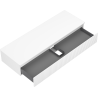 Mexen Rivel bathroom cabinet with countertop 140 cm, 1 drawer, grooved, matte white - 91A20-14023-1-BFC01