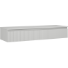 Mexen Rivel bathroom cabinet under-sink 140 cm with countertop, 1 drawer, grooved, gray matte - 91A20-14023-1-BFC62