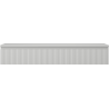 Mexen Rivel bathroom cabinet under-sink 140 cm with countertop, 1 drawer, grooved, gray matte - 91A20-14023-1-BFC62