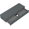 Mexen Rivel bathroom cabinet under washbasin 140 cm with countertop, 1 drawer, grooved, matte graphite - 91A20-14023-1-BFC66