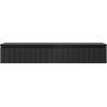 Mexen Rivel bathroom cabinet under-sink 140 cm with countertop, 1 drawer, fluted, matte black - 91A20-14023-1-BFC71