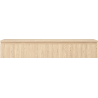 Mexen Rivel bathroom vanity cabinet 140 cm with countertop, 1 drawer, grooved, oak - 91A20-14023-1-BFC81