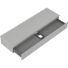 Mexen Rivel bathroom cabinet 160 cm with countertop, 1 drawer, grooved, matte gray - 91A20-16023-1-BFC62