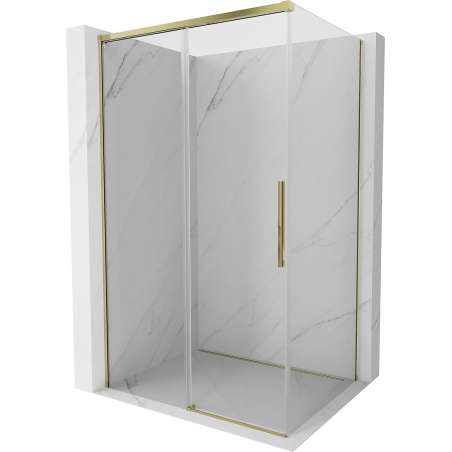 Mexen Rox sliding shower cabin 150 x 120 cm, transparent, gold - 8C2-150-120-50-00