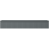 Mexen Rivel bathroom cabinet under-sink 160 cm with countertop, 1 drawer, grooved, matte graphite - 91A20-16023-1-BFC66