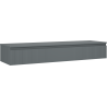 Mexen Rivel bathroom cabinet under-sink 160 cm with countertop, 1 drawer, grooved, matte graphite - 91A20-16023-1-BFC66